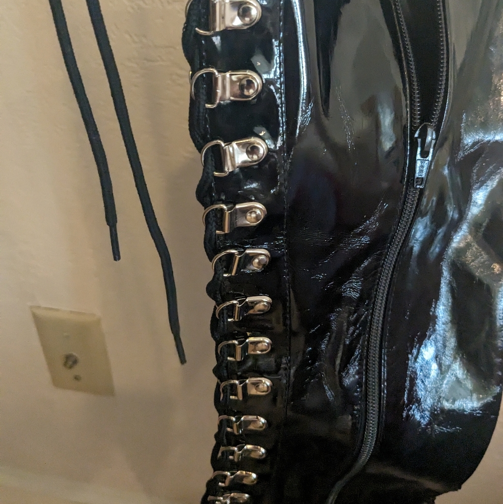 Black Thigh High Boots